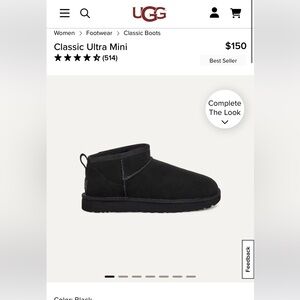 UGG Black Classic Mini Boots